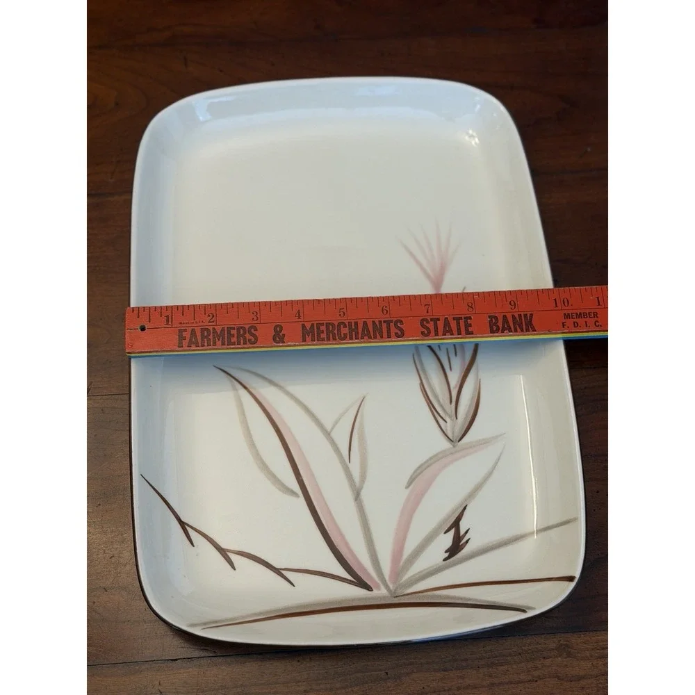 Vintage Winfield China Dragon Flower Rectangular Platter 14.25